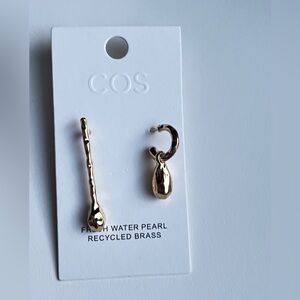 COS Gold Drop Earrings